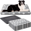VitalCozy 4 Pcs Dog Crate Pads, Ultra Soft Warm Washable Anti-Slip Kennel Bed Mat for Pets, Reversible, Replaceable, Cozy Cage Liner for Small Medium Large Dogs and Cats(30 x 48 x 1.6 Inch,Gray)