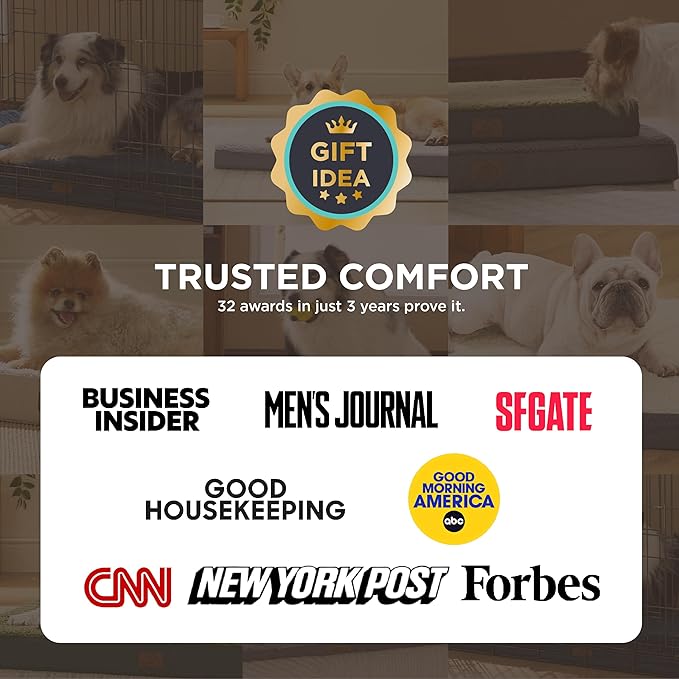 Bedsure Cooling Dog Bed for Crate - Large Comfy Flat Puppy Beds with Removable Washable Cover, Orthopedic Egg Crate Foam Pet Mat, Suitable for Pet Up to 50 lbs