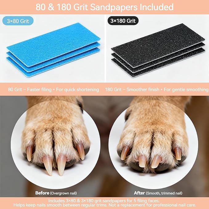 Interactive Dog Nail Scratch Board & Treat Puzzle Toy, 2-in-1 Adjustable Bamboo Feeder for Small Medium Large Dogs, Stress-Free Nail File Alternative (Includes 80/180 Grit Sandpaper)