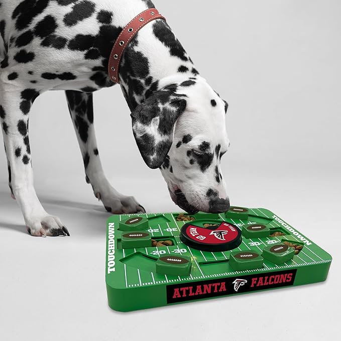 Pets First NFL Atlanta Falcons Large Puzzle Toy, New Size, Interactive Dog Treat & Slow Feeding Toy