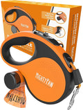 Mighty Paw Retractable Leash with Built-in Poop Bag Holder | 16' Long Retractable Dog Leash for Small Dogs, Medium Breeds & Large Pets with Tape for Quick Control. Poop Bags Included
