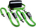 Hands Free Dog Leash for 2 Dogs – Waist Leash for Dog Walking with Dual Bungee, Reflective No Pull Design, Adjustable Belt & Pouch for Running, Hiking, Jogging