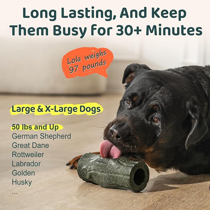 Interactive Dog Toys for Aggressive Chewers, Long-Lasting Frozen Dogs Treat Holder to Keep Them Busy, Indestructible Dog Enrichment Toys - Reduce Anxiety, Safe for Large and XL Breed