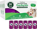 Puppington Certified Home Compostable Poop Bags - ASTM D6400 Compliant - 90 Extra Thick Bags - Plant Based - Pairs with Puppington 3-in-1 Bag & Fits all Standard Poop Bag Dispensers (Plum Wine)