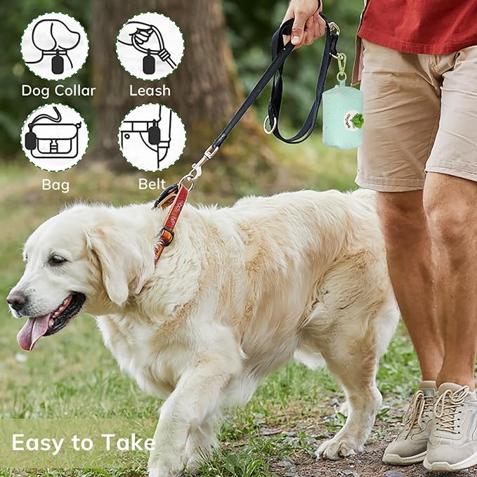 Dog Poop Bag Holder with Clip, Stylish Doggy Waste Bag Dispenser for Dog Leash, Durable Portable Poop Bag Carrier No Include Poop Bag Inside
