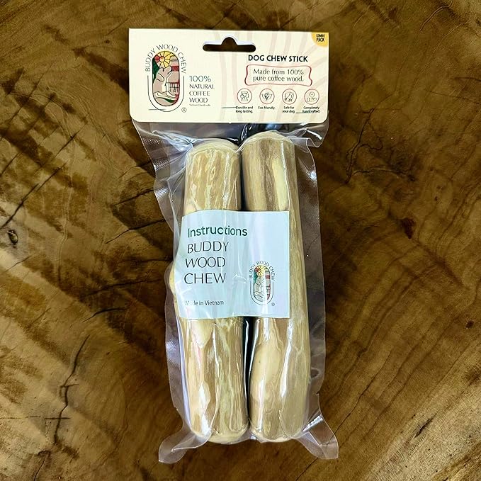 Coffee Wood Dog Chew Stick - 100% Natural Toy Safe, Durable (XL)