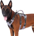 Huntboo Reflective Dog Harness with Handle, Escape Proof, No Slip, Breathable, Lightweight, Adjustable Lift Harness for Small, Medium, and Large Dogs Walking, Training, and Running Gear(Black,L)