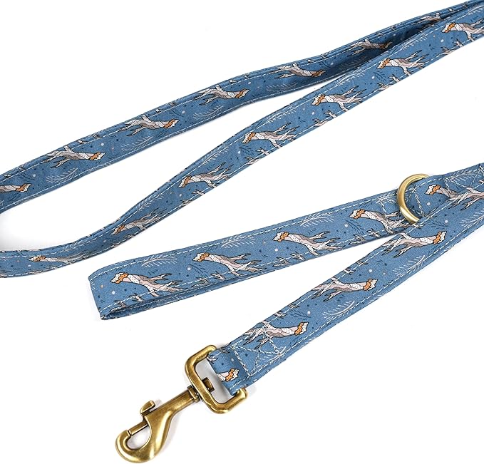 Organic Cotton Dog Leash for Small,Medium and Large Breed,Brass Hardware Pet Leash for Walking,Running and Training 6FT