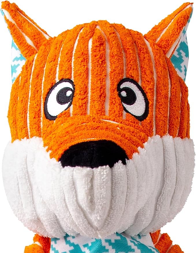 KONG XL 2 Pack - Soft Plush Dog Toy for Large Breeds - Durable, Cuddly & Squeaky - Perfect for Play & Comfort (Bear/Fox)
