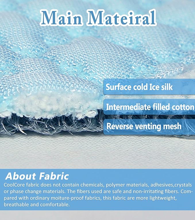 SOMOYA Upgrade Self-Cooling Mat Thicken Dogs Cooling Mat Washable Non-Slip Pet Cooling Pads Blanket Sleeping Kennel Mat,Washable Ice Silk Sleep Mat Pad Breathable for Large Dogs Cats Small
