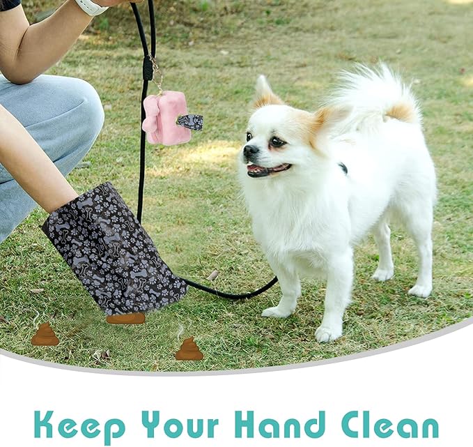 PetsHome Dog Poop Bags, Dog Waste Bags [Extra Thick][Leak-Proof] Eco-Friendly 16 Rolls, 240 Bags Pattern