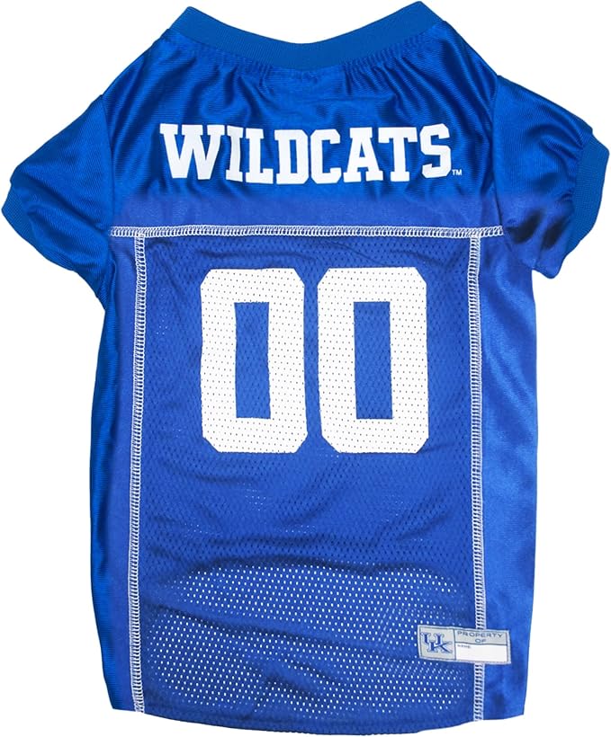 Pets First NCAA College Kentucky Wildcats Mesh Jersey for DOGS & CATS, Medium. Licensed Dog Jersey with your Favorite Football/Basketball College Team