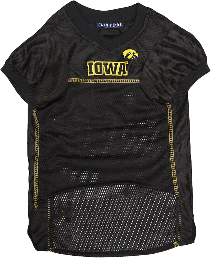 NCAA College University of Iowa Mesh Jersey for Dogs & Cats, Large. Licensed Big Dog Jersey with Your Favorite Football/Basketball College Team (Pack of 2)