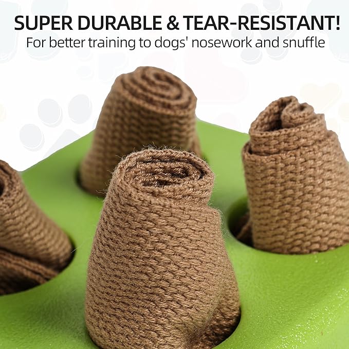 Fossa Upgraded Snuffle Toys for Dogs, Interactive Dog Enrichment Puzzle Toy Encourage Natural Food Foraging Skill, Resistant Rope to Hide Treat for Aggressive Puppy, Small Medium Large Dog