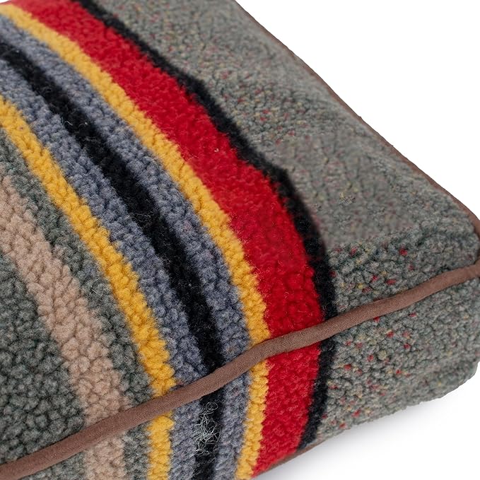 Pendleton Vintage Camp Napper Dog Bed Heather Green, S