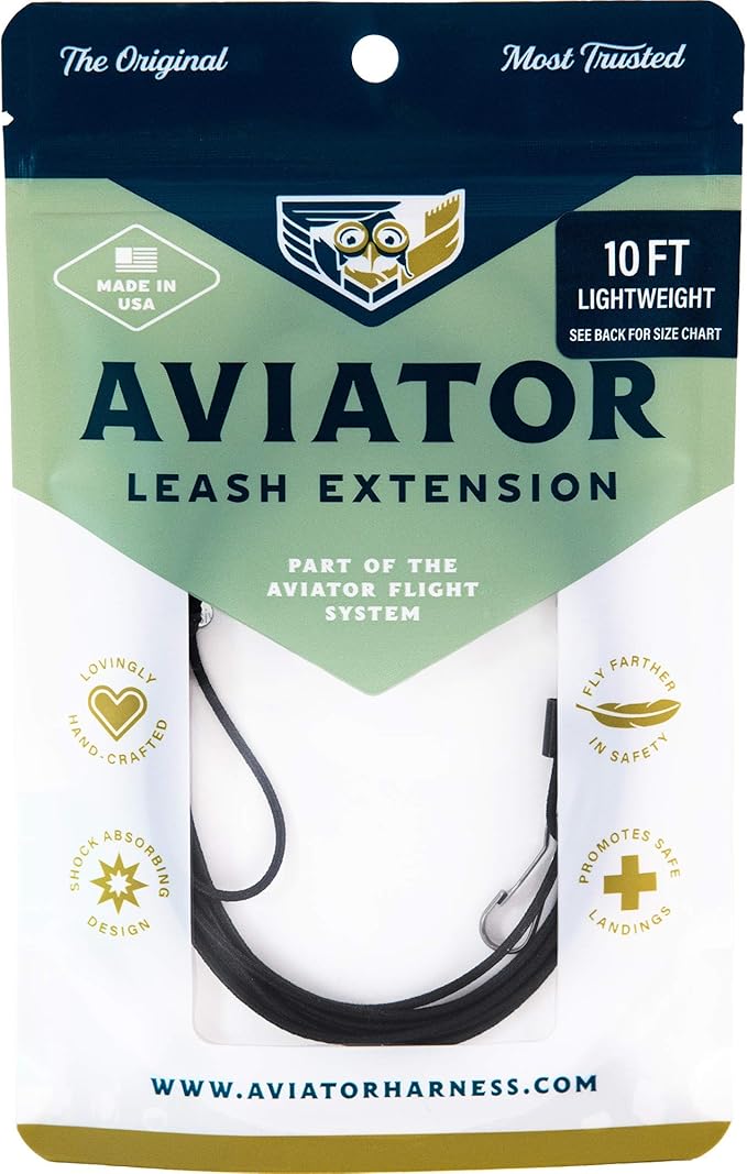 The Aviator Bird Harness Leash Extension: 10 Foot/3 Meter for Petite and X-Sm.