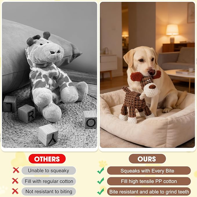 Indestructible Dog Toys,New Dog Toys for Aggressive Chewers,Squeaky Durable Chew Toy for Indoor Pups Teething,Puppy Teething Toys (Blue Donkey)