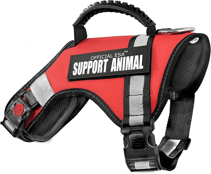 Support Pets The Only Official ESA™ Dog Harness – Adjustable No-Pull Dog Vest for Easy Pet Recognition with Reflective Straps – Soft, Padded & Comfortable for Training and Daily Use - XXSmall