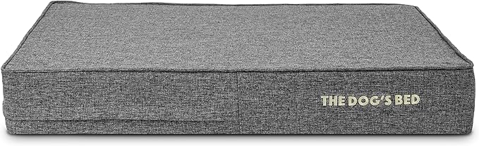 The Dog’s Bed Orthopedic Memory Foam Dog Bed Mattress, Linen Fabric, Grey Linen, Large, 6-Inch