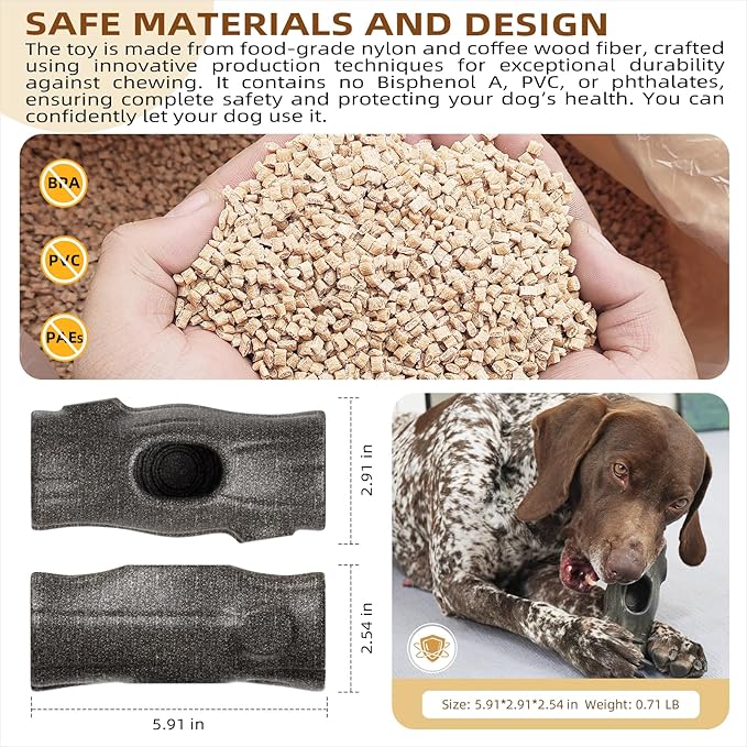Interactive Dog Chew Toy to Keep Your Aggressive Dogs Distracted Long Lasting, Safe and Low Mess Design Dog Toys for Large Dogs 25-75 lbs,with Free Treat Mold