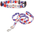 Lucky Love Dog - Easy Click Buckle Dog Collar with Leash Set Combo, Durable & Comfortable for Male & Female Dogs, Pet Collar for Large Dogs, Secure Fit - Sweet Berry Combo, Large