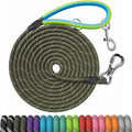 NTR Heavy Duty Dog Leash, 15 FT Training Leash, with 2 Swivel Hooks, Reflective Threads and Comfortable Padded Handle, Dog Lead for Walking, Hunting, Camping, Backyard for Small Medium and Large Dogs