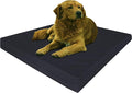 Dogbed4less Extra Large Human Mattress Grade Orthopedic Gel Infused Memory Foam Dog Bed, Strong Waterproof Liner with Durable Washable Canvas Cover, 47X29X4 Inch, Black (Fit 48X30 Crate)