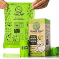 PLANET POOP Home Compostable Dog Poop Bags on Refill Rolls, 120 Un-Scented Pet Waste Bags, Thick Leakproof Plant-Based Doggy Bag, Cat & Dogs Supplies
