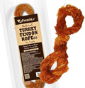A Freschi srl Turkey Tendons for Dogs, USA-Sourced, Healthy Dog Treats, Rawhide-Free Puppy Chews, Long Lasting, All Natural, Hypoallergenic Dog Treats for Large Breeds, 1 Count Pack Rope (L)