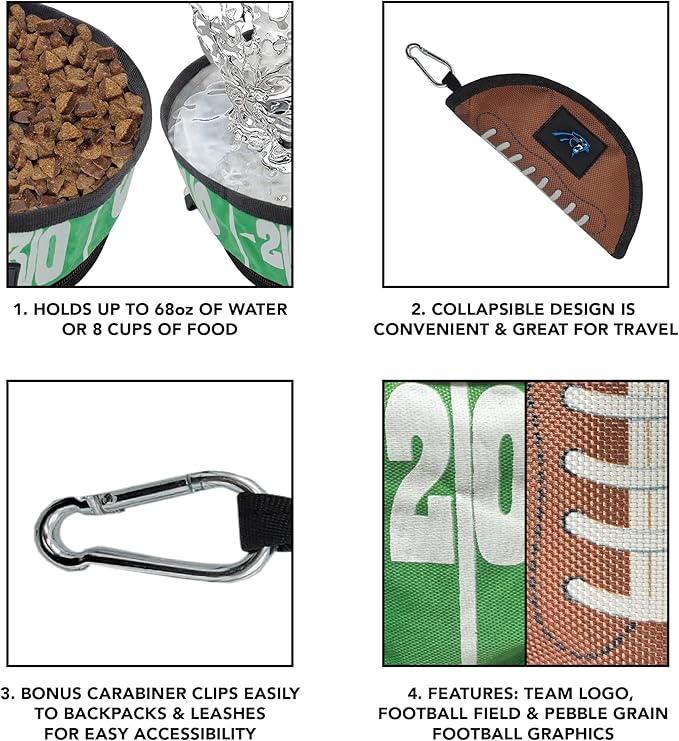 Pets First NFL Collapsible Pet Bowl