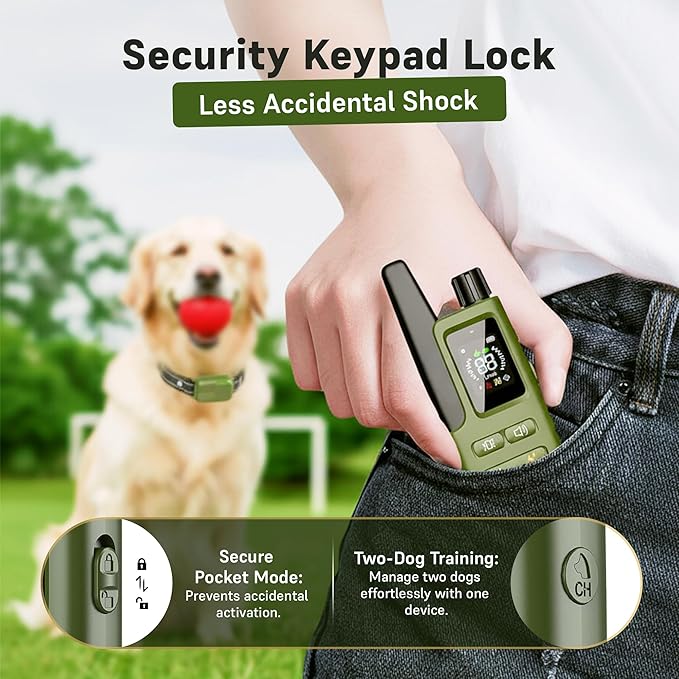 Dog Shock Collar with Remote Control (Latest Model) - 4200FT Dog Training Collar, Dog Shock Collar, Bark Collar - Shock Collar for Dogs for Small, Medium, Large Dogs