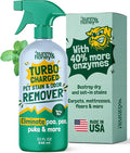 Sunny & Honey Turbo Carpet Cleaner Spray - Carpet Stain Remover with 40% More Enzymes - Pet Urine Enzyme Cleaner & Floor Deodorizer - Pet & Kid Safe Rug Cleaner (32 fl oz, Spring Mint)