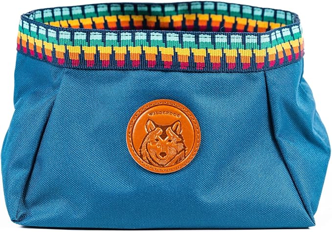 Wilderdog Backpacking Bowl - Holds Food & Water Up to 64oz - Pacific Blue