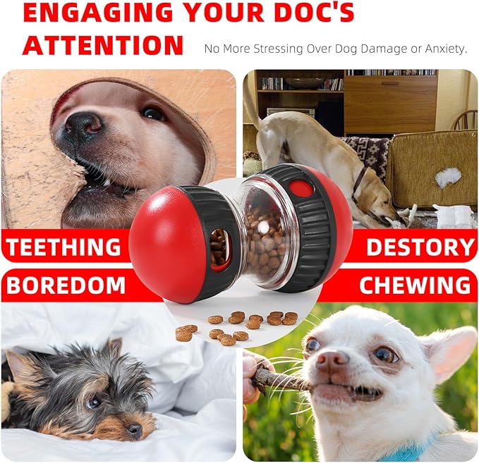 Hurray Treat Dispensing Dog Toys & Adjustable Slow Feeder Ball - Dog Puzzle Toy – Ideal Toys to Keep Them Busy - Treat Ball for Dogs