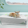 Bedsure Premium Cooling Blanket for Large Dog - Q-MAX>0.5, Breathable Summer Washable Cold Pet Mat, Soft Durable Self Cooling Dog Mat for Hot Weather, Pearl Grey, 40x50