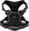 Extra Small Dog Vest Harness, No-Pull Pet Harness with 2 Leash Clips, Adjustable Soft Padded Dog Vest, Reflective No-Choke Pet Oxford Vest with Easy Control Handle for XSmall Breeds, Black, XS