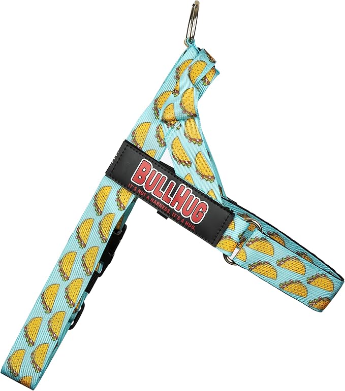 BULLHUG Adjustable Dog Harness– No Pull, No Choke – for English Bulldogs, French Bulldogs, Pugs & Broad-Chested Breeds – Easy, Safe Walks (Taco, Small)