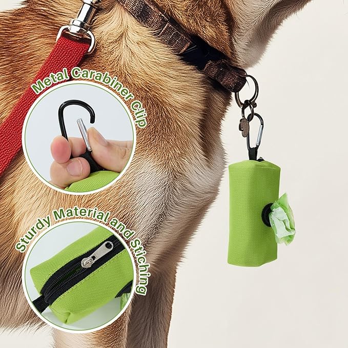 Gardner Pet Dog Poop Bags Rolls with Tissue, Pine Scented Poop Bags with Dispenser, Leak Proof Pet Waste Bags with Tissue Design, Reduce Touch Feeling, 18 Rolls-144 Counts