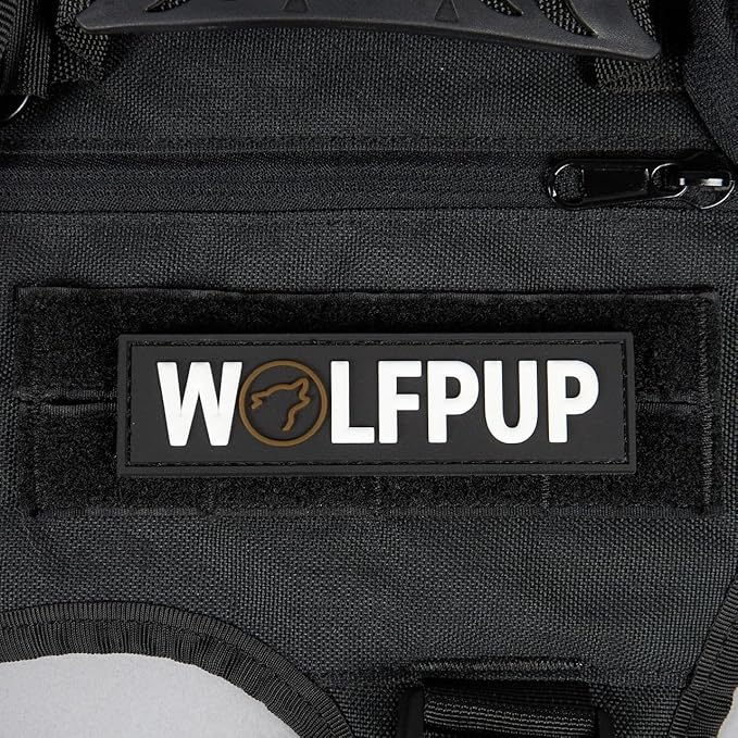 Tactical Dog Vest Harness (Alpha Black, X-Large)