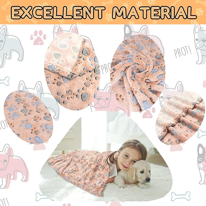 Rezutan 1 Pack 3 Blankets for Dogs, Dog Blanket for Small Pet Cat, Premium Soft Fluffy Suitable for Dog Kennels & Beds, Gifts Puppy Blanket Essentials, 30x20inch, Brown