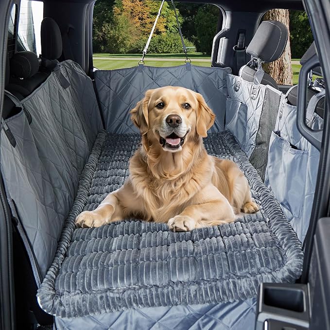 JOYTUTUS Dog Mat Bed for Truck Back Seat Extender, Non-Slip Dog Bed Mat Custom Fit for Backseat Extenders, Pet Couch Cover,Washable Travel Pet Bed Mat for F150/RAM1500/Silverado