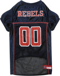 Pets First NCAA College Mississippi Ole Miss Rebels Mesh Jersey for DOGS & CATS, Large. Licensed Dog Jersey with your Favorite Football/Basketball College Team