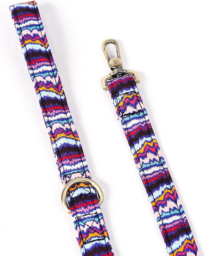 Organic Cotton Dog Leash for Small,Medium and Large Breed,Brass Hardware Pet Leash for Walking,Running and Training 6FT