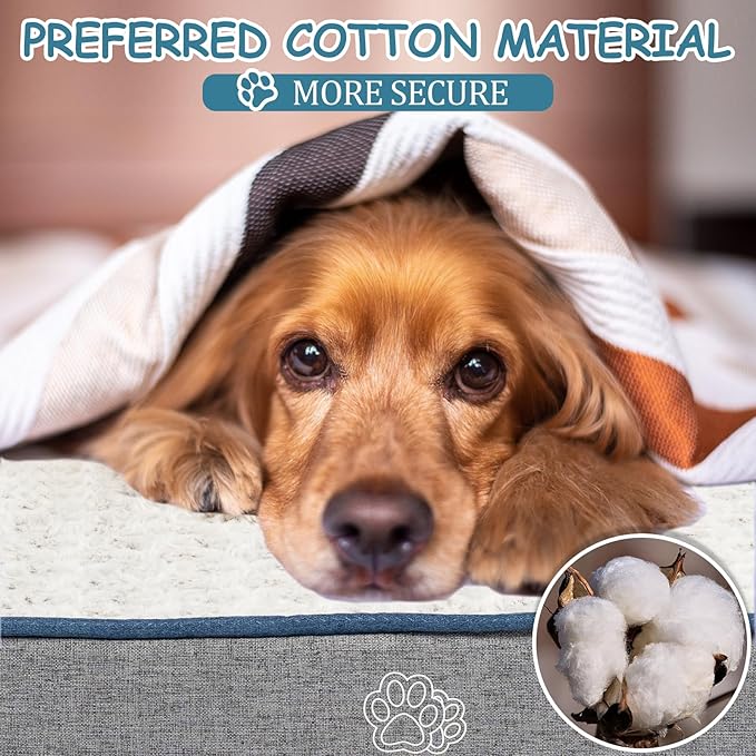 EMPSIGN Reversible Cool and Warm Dog Bed for Crate Pad, Pet Beds with Washable and Removable Cover, Dog Crate Beds Sleeping Mats, Beds for Dogs Crate for Large Medium Small Dogs, Grey