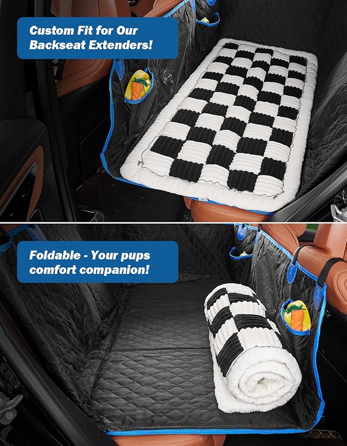 JOYTUTUS Dog Mat Bed for Back Seat Extender, Non-Slip Dog Bed Mat Custom Fit for Backseat Extenders, Pet Couch Cover,Washable Travel Pet Bed Mat for Cars, SUVs, Sedans