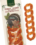 Herz Turkey Tendons for Dogs, Duo-Protein, Hypoallergenic Puppy Treats, USA-Sourced, Rawhide Free, Long Lasting Chews, Turkey Tendon & Chicken, Healthy Dog Treats for Small Dogs, Ring (S), 3 oz Pack