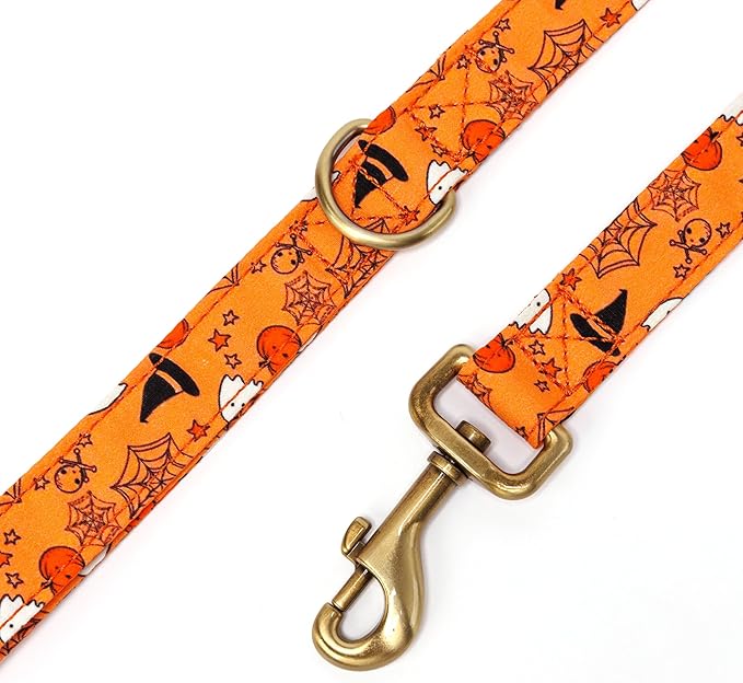 Organic Cotton Dog Leash for Small,Medium and Large Breed,Brass Hardware Pet Leash for Walking,Running and Training 6FT