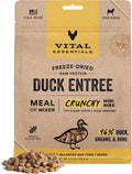 Vital Essentials Freeze Dried Dog Food, Raw Duck Crunchy Mini Nibs | Complete Meal or Mixer | High Protein, Low Carb, Grain Free, Dry Dog Food | 5.5 oz