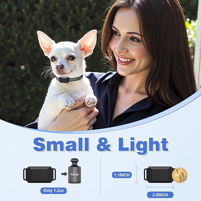 Ultra Small Shock Collar for Small Dogs, Dog Training Collar with Remote for Small & Medium Dogs 5-30lbs, Waterproof, Rechargeable, 1300ft Range, Collar with Beep, Vibration, Safe Shock