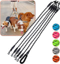 Five Dog Leash No Tangle Triple for 5 Dogs,360 Swivel No Tangle Walking Leash for 5 Dogs with Reflective for Large Medium Small Dogs (Black, 5 Way)